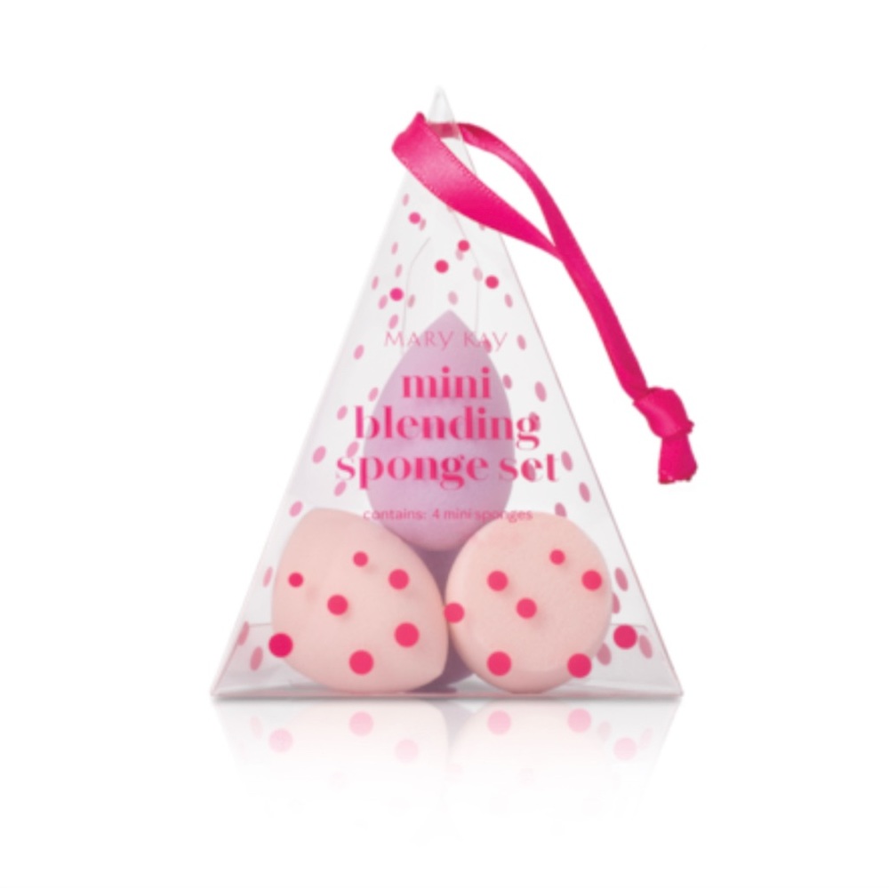 Mary Kay Limited Edition Mini Blending Sponge Set Of 4 Teardrop Flat Edge Sponge